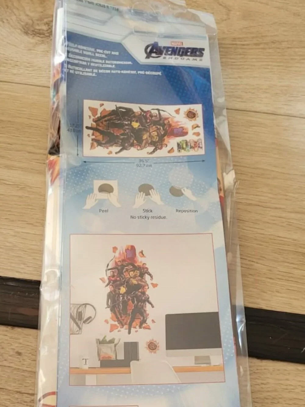 new roommates MARVEL AVENGERS ENDGAME 9-PACK WALL DECALS hulk iron man thanos
